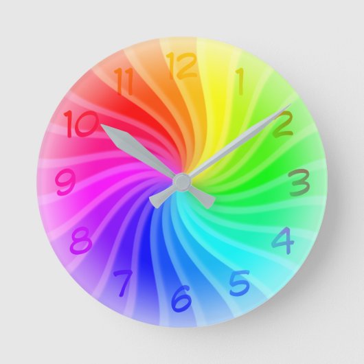 Horloge Ronde Rainbow Twirl (Recto)