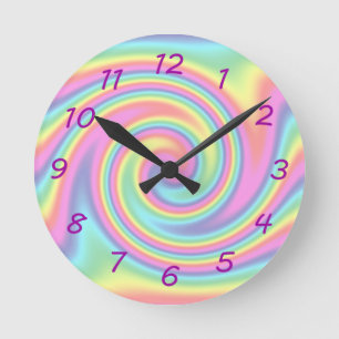 Horloge Ronde Rainbow Twirl