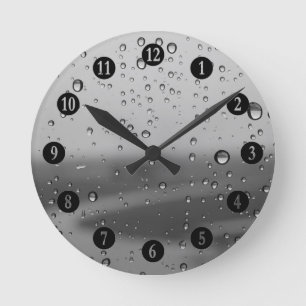 Horloge Ronde Raindrops