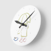 Horloge Ronde Rainy day puddle (Angle)
