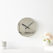 Horloge Ronde Rangée de pôles d'électricité (Maison)