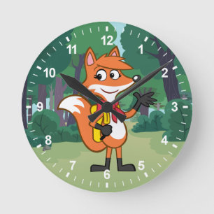 Horloge Ronde Ranger Rick Scarlett Fox Waving