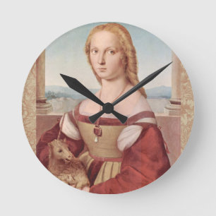 Horloge Ronde Raphael Dame et la Licorne Classique beaux-arts