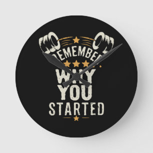 Horloge Ronde Rappelez-vous Pourquoi Vous Avez Commencé. Motivat