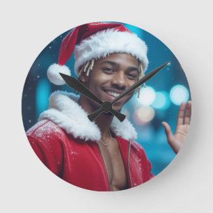HORLOGE RONDE RAPPY NOËL