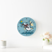 Horloge Ronde Raquette Shark Pickleball (Maison)