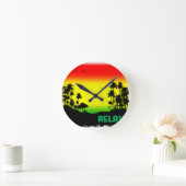 Horloge Ronde rasta de relaxation (Maison)
