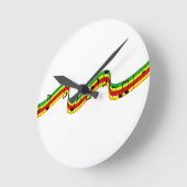 Horloge Ronde Rasta Music (Angle)