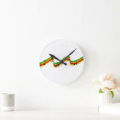 Horloge Ronde Rasta Music (Maison)