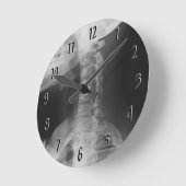 Horloge Ronde Rayé X 2 (Angle)