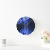 Horloge Ronde Rayé X 2 - Bleu électromagnétique (Maison)
