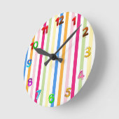 Horloge Ronde Rayures (Angle)