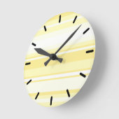 Horloge Ronde Rayures de citron (Angle)