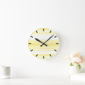 Horloge Ronde Rayures de citron (Maison)