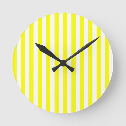 Horloge Ronde Rayures jaunes (Recto)