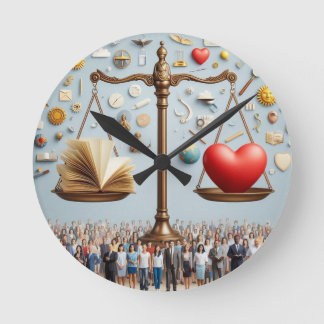 Horloge Ronde Reason and Emotion Wall Clock