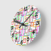 Horloge Ronde Rectangles de chevauchement  (Angle)