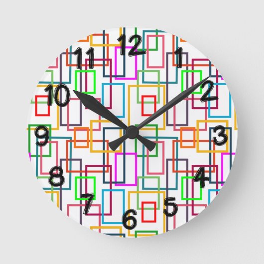Horloge Ronde Rectangles de chevauchement  (Recto)