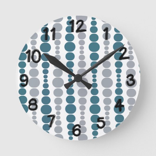 Horloge Ronde Rectangles modernes  (Recto)