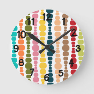 Horloge Ronde Rectangles modernes