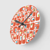 Horloge Ronde Rectangles modernes du milieu du siècle (Angle)