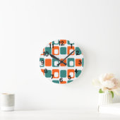 Horloge Ronde Rectangles ouvertes et fermées  (Maison)