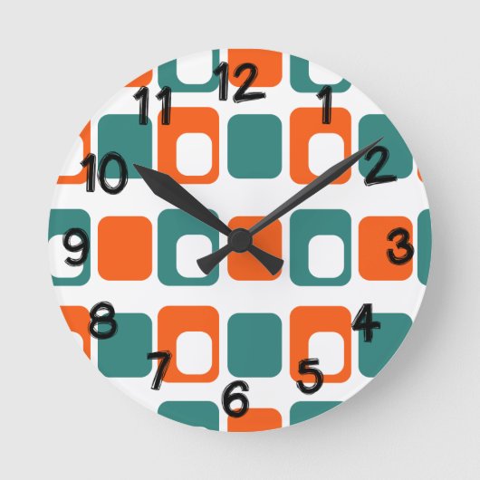 Horloge Ronde Rectangles ouvertes et fermées  (Recto)