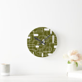 Horloge Ronde Rectangles ouvertes et fermées - Camo  (Maison)