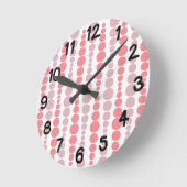Horloge Ronde Rectangles roses modernes (Angle)