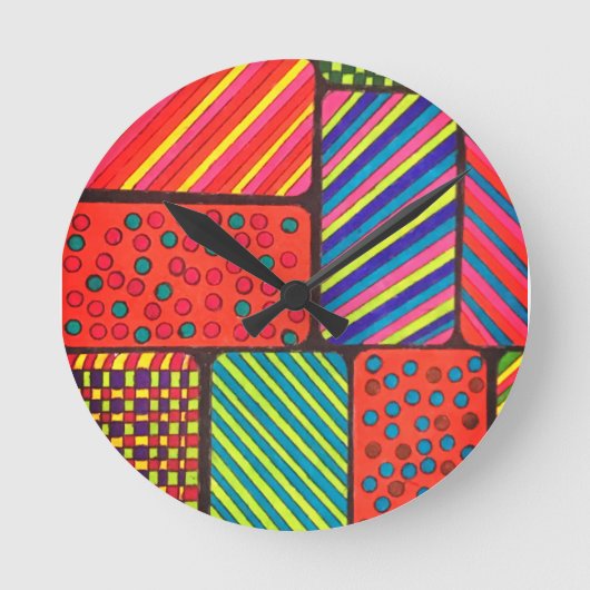 Horloge Ronde Rectangular design Wall Clock (Recto)