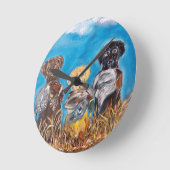 HORLOGE RONDE RÉCUPÉRATEURS DE LABRADOR (Angle)