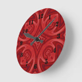 Horloge Ronde Red abstract wood pattern (Angle)