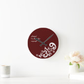 Horloge Ronde Red Always Late : Circle Wall Clock (Maison)