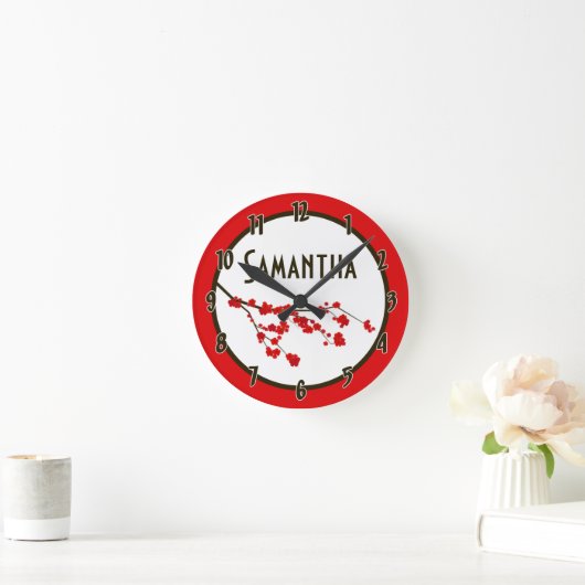 Horloge Ronde Red Cherry (Maison)