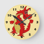 Horloge Ronde Red Dragon Design (Recto)