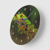 Horloge Ronde Red Eyed Tree Frog Photo (Angle)