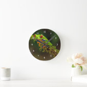Horloge Ronde Red Eyed Tree Frog Photo (Maison)