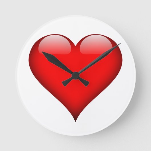 Horloge Ronde Red Heart Love (Recto)