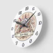 Horloge Ronde Red Knight Family Crest Nom (Angle)