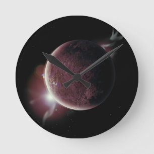 Horloge Ronde red planet in the universe witaura and stars