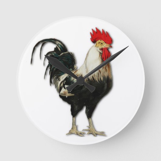 Horloge Ronde Red Rooster Chicken (Recto)