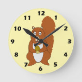 Horloge Ronde Red Squirrel Design (Recto)