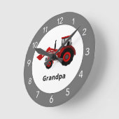 Horloge Ronde Red Tractor (Angle)