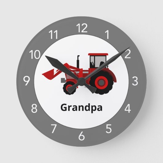 Horloge Ronde Red Tractor (Recto)