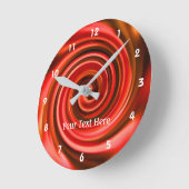 Horloge Ronde Red Yellow and Orange Whirlpool (Angle)
