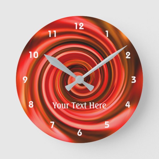 Horloge Ronde Red Yellow and Orange Whirlpool (Recto)