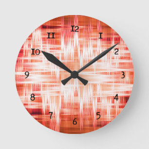 Horloge Ronde Red zigzag
