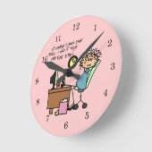 Horloge Ronde Redressez la première fois l'humour (Angle)