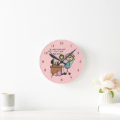 Horloge Ronde Redressez la première fois l'humour (Maison)