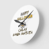 Horloge Ronde Refroidissez et détendez-vous Happy Halloween Coll (Angle)